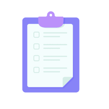 Clipboard for taking notes Text box for checklist items to validate. png