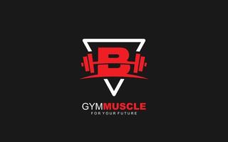 B logo gym vector for identity company. initial letter fitness template vector illustration for your brand.
