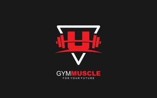 U logo gym vector for identity company. initial letter fitness template vector illustration for your brand.