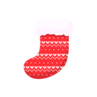 Christmas socks. Red and green socks with various patterns for Christmas decorations. png