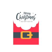 tarjeta de Navidad. santa establece plantilla de tarjeta de felicitación de navidad. png