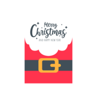 Christmas card. Santa Set Christmas Greeting Card Template. png