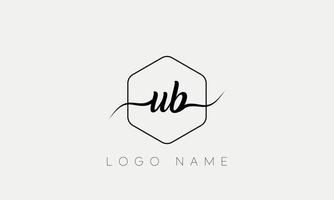 Handwriting letter UB logo pro vector file pro Vector Pro Vector