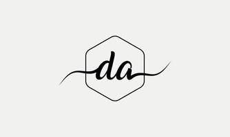 Handwriting letter DA logo pro vector file pro Vector Pro Vector