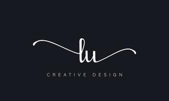 Handwriting letter LU logo pro vector file pro Vector Pro Vector