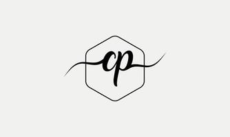 Handwriting letter CP logo pro vector file pro Vector Pro Vector