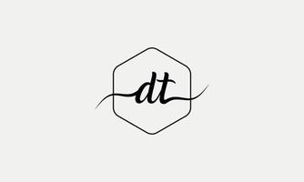 escritura carta dt logo pro archivo vectorial vector