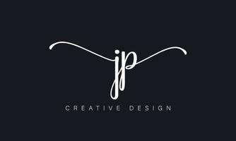 Handwriting letter JP logo pro vector file pro Vector Pro Vector