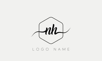 Handwriting letter NH logo pro vector file pro Vector Pro Vector