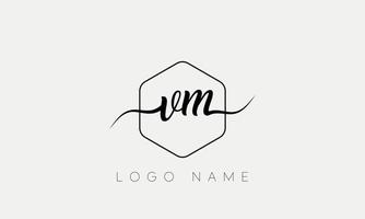 Handwriting letter VM logo pro vector file pro Vector Pro Vector