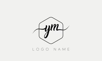 Handwriting letter YM logo pro vector file pro Vector Pro Vector