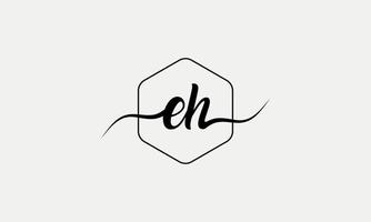 Handwriting letter EH logo pro vector file pro Vector Pro Vector