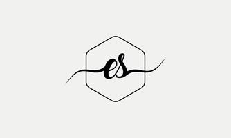 Handwriting letter ES logo pro vector file pro Vector Pro Vector