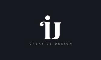 iu diseño de logotipo vector pro