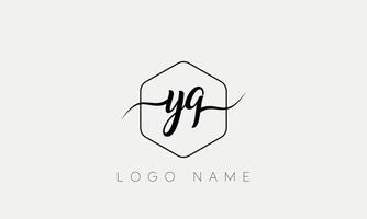 Handwriting letter YQ logo pro vector file pro Vector Pro Vector