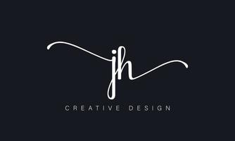 Handwriting letter JH logo pro vector file pro Vector Pro Vector