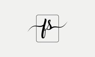 Handwriting letter FS Logo pro vector file pro Vector Pro Vector