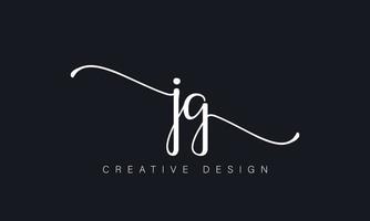 Handwriting letter JG logo pro vector file pro Vector Pro Vector