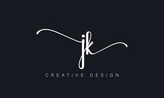 Handwriting letter JK logo pro vector file pro Vector Pro Vector