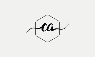 escritura a mano carta ca logo pro archivo vectorial vector