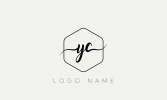 Handwriting letter YC logo pro vector file pro Vector Pro Vector