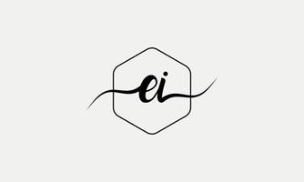 Handwriting letter EI logo pro vector file pro Vector Pro Vector