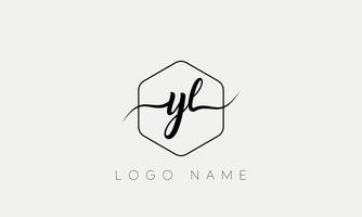 Handwriting letter YL logo pro vector file pro Vector Pro Vector