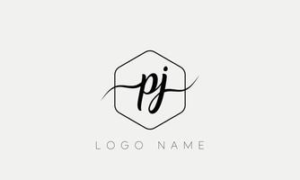 letra letra pj logo pro archivo vectorial vector