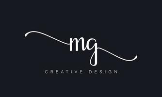 Handwriting letter MG logo pro vector file pro Vector Pro Vector