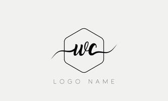 escritura carta wc logo pro archivo vectorial vector
