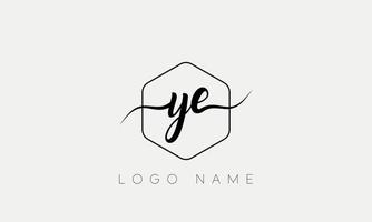 Handwriting letter YE logo pro vector file pro Vector Pro Vector