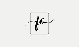 Handwriting letter FO logo pro vector file pro Vector Pro Vector