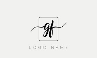 Handwriting letter GF logo pro vector file pro Vector Pro Vector