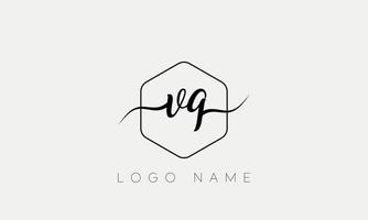 Handwriting letter VQ logo pro vector file pro Vector Pro Vector