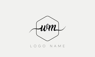 Handwriting letter WM logo pro vector file pro Vector Pro Vector