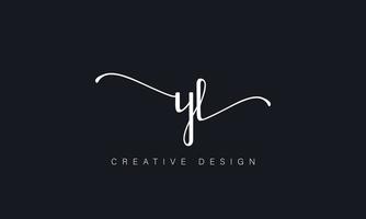 Handwriting letter YL logo pro vector file pro Vector Pro Vector