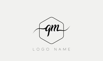 Handwriting letter QM logo pro vector file pro Vector Pro Vector