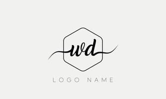 Handwriting letter WD logo pro vector file pro Vector Pro Vector