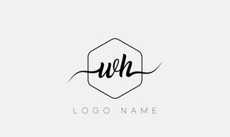 Handwriting letter WH logo pro vector file pro Vector Pro Vector
