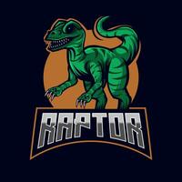 plantilla de diseño de logotipo raptor esport vector