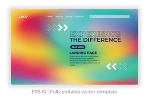 Minimal vibrant gradient background for website designs, Digital website landing page design concept, Applicable for landing pages, covers, brochures, flyers, presentations, banner vector