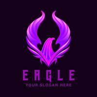 Eagle Falcon Gradient color vector mascot design template