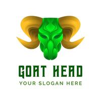 Wild Goat Gradient logo design vector template illustration