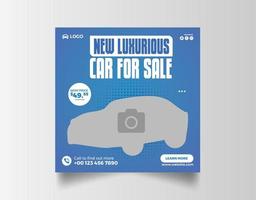 Car sale social media post template vector