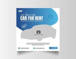 Car sale social media post template vector