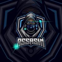 Assasin esport logo design vector