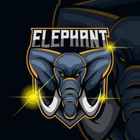plantilla de logotipo de esport de elefante vector