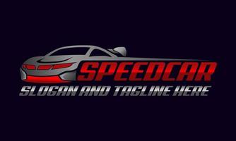 Speed Sport Car logo design vector Premium Vector. Automotive Logo Vector Template. Glossy Car Logo design.  Auto style car logo design with concept sports vehicle icon silhouette