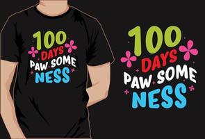 Basic100 days of school colorful t shirt design vector