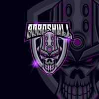 Skull Esport logo design template vector